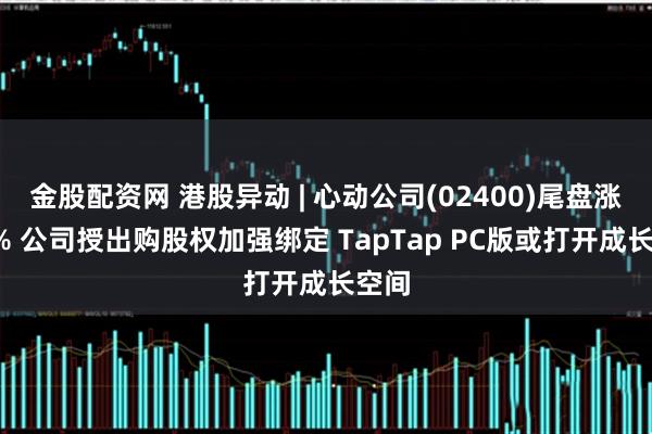 金股配资网 港股异动 | 心动公司(02400)尾盘涨近7% 公司授出购股权加强绑定 TapTap PC版或打开成长空间